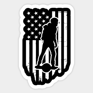 Onewheel Nation American Flag One Wheel Rider Sticker